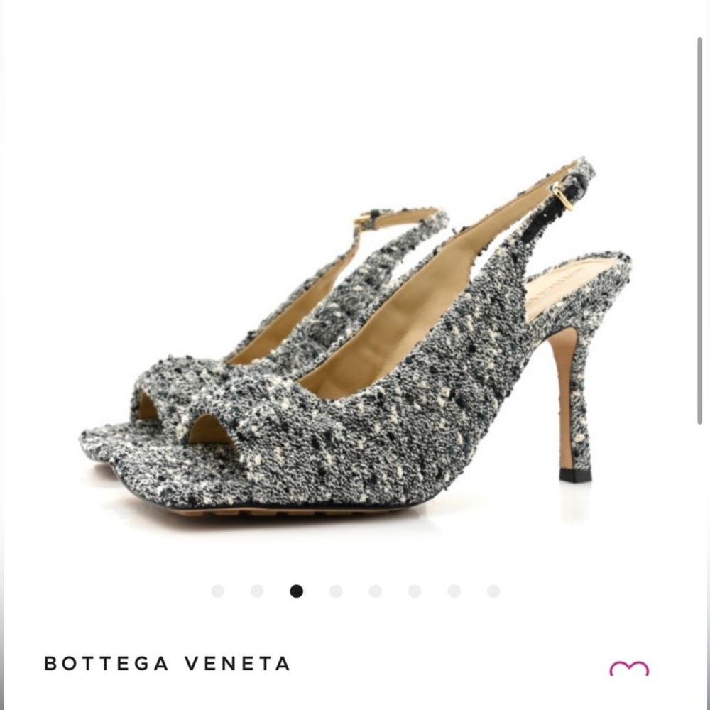 NEW! Bottega Veneta padded fabric slingback Heels - Picture 2 of 8